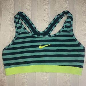 nike striped sports bra